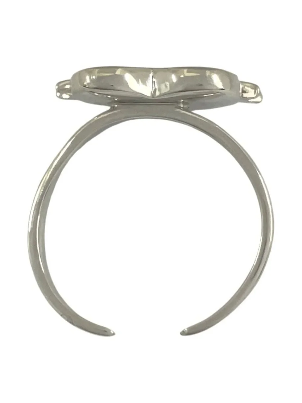 Dior Heart Ribbon Ring 925 Sterling Silver Vintage